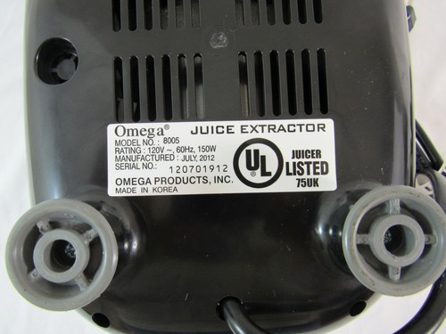 Omega Juicer 8005 Extractor Nutrition Center Vegetable Fruit Juicer - Picture 5 of 12