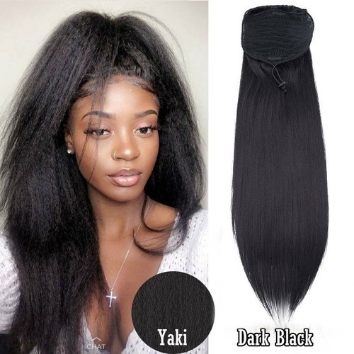 18-26" Kinky Puff Ponytail Clip In Hair Extensions Real Wavy Long Thick As Human - Picture 51 of 56