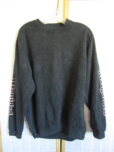 NWT Missguided Black Round Neck Long Sleeved Brushed Sweatshirt Women's Size S