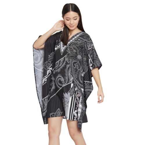 Mujeres Hippy Boho Kaftán Túnica Vestido Dashiki Caftan Talla Grande Prenda para el torso holgada Mini Vestido - Imagen 353 de 515