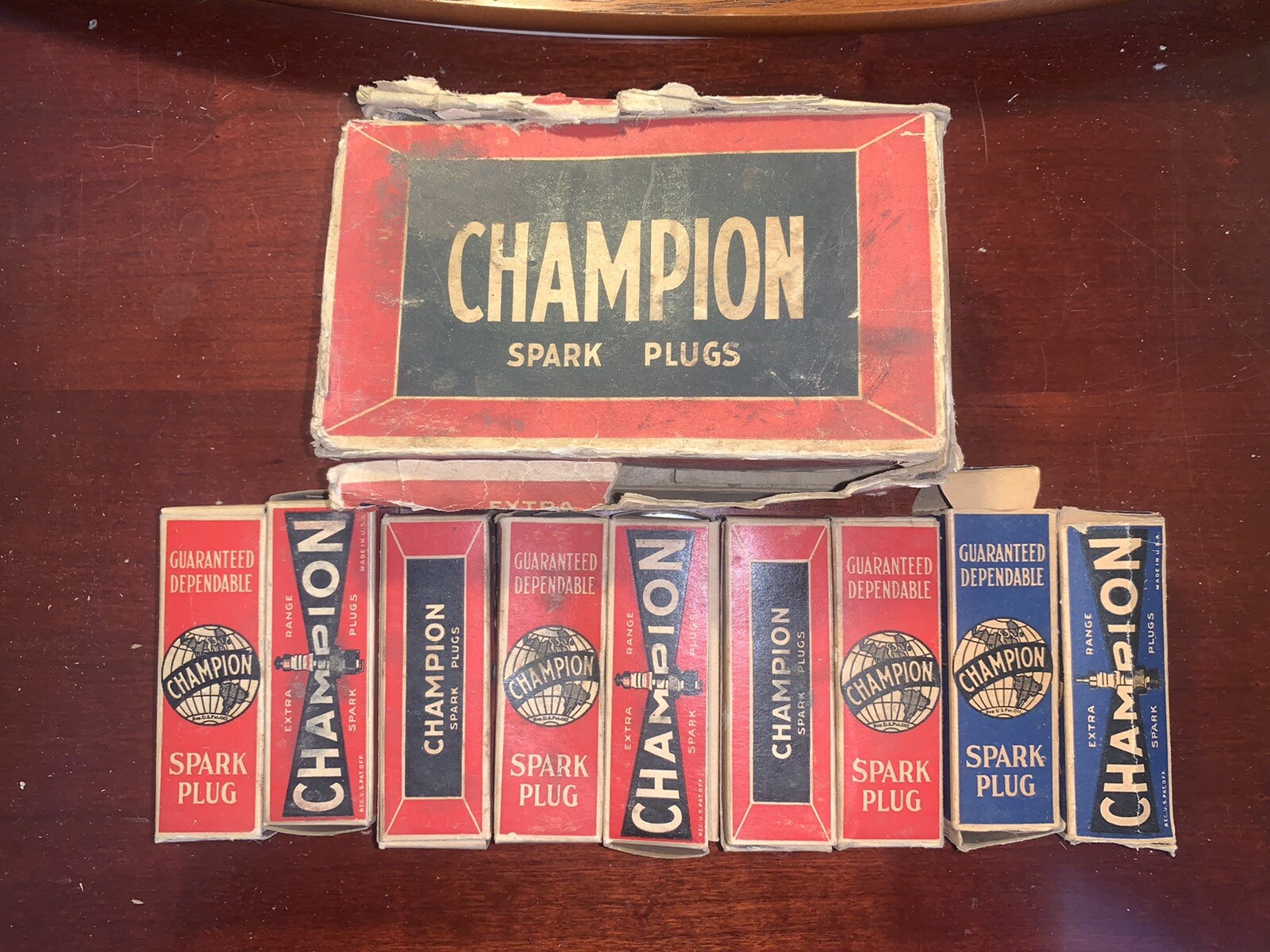 VINTAGE CHAMPION SPARK PLUGS C-7 / C-8 Old Stock 18MM 1” Hex