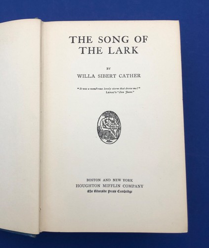 Lied der Lerche - Willa Cather - Erstausgabe 1915 - Bild 2 von 5