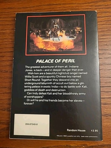 Indiana Jones and the Temple of Doom 1984 Randm House Picture Book - Picture 3 of 3