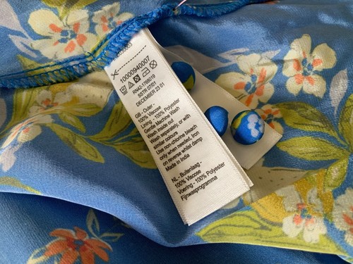 Monsoon Paloma blue mix button through midi tea dress 22 BNWT RRP £80 - Picture 14 of 14