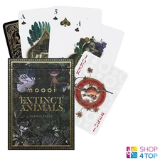 MOOOI EXTINCT ANIMALS PLAYING CARDS POKER SIZE USPC MADE IN USA THEORY 11 NEW