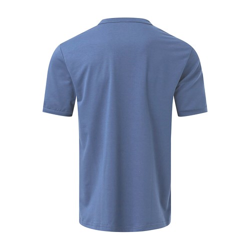Mens Henley Grandad Solid T Shirts Summer Short Sleeve Casual Tee Shirt Tops - Picture 12 of 23