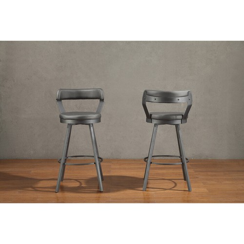 SET OF 2 SWIVEL PUB HEIGHT CHAIR - Picture 5 of 42