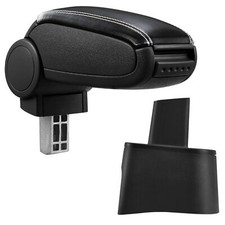 Armlehne Mittelarmlehne Leder Bezug für Seat Ibiza III 6L 2002-08 Schwarz Weiß