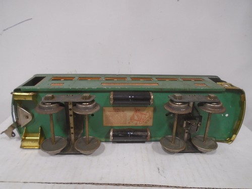 1926-30 VINTAGE LIONEL STANDARD GAUGE #10E 0-4-0 ELECTRIC & 3 GREEN PASSENGER CA - Picture 11 of 21