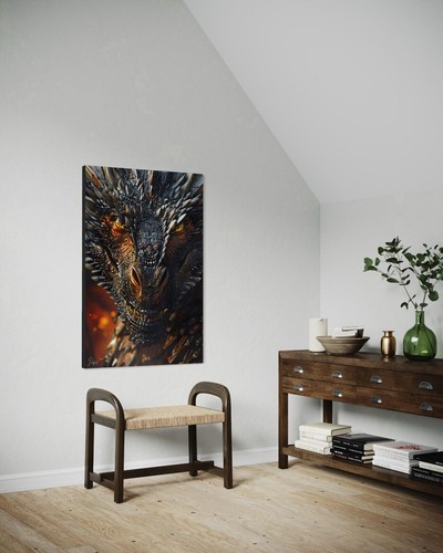 Drachen Leinwand Bild Game Of Thrones Drache Wandbild House Of The Dragon XXL - Bild 2 von 2