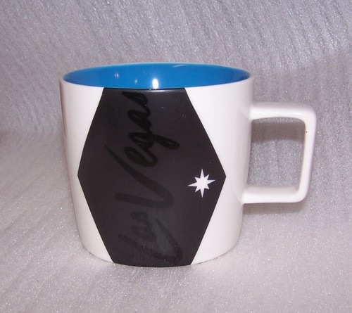 Starbucks Las Vegas 2016 Keramik 14 Unzen Kaffeebecher Blau & Schwarz Design  - Bild 1 von 7