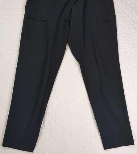 NUEVO SIN ETIQUETAS Athleta Mujer Bolsa de Papel Negra Corbata Frontal Pierna Recta Talla 2 - Imagen 5 de 13