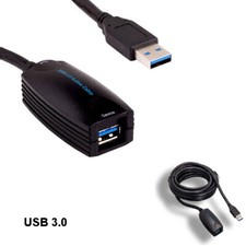 KNTK 16ft SuperSpeed USB 3.0 Active Extension Repeater Cable 5Gbps PC Data