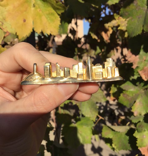 Andrea Saul 89 Signed Gold Skyscraper Tall Buildin