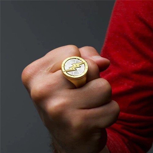The Flash Barry Allen gleicher Stil Ring offen verstellbar Metall Fingerring Replik - Bild 7 von 7