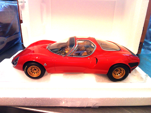 ALFA ROMEO 33 Stradale 1967 Primo Prototipo Autodelta Rosso Laudoracing Resina 1:18 - Foto 2 di 12