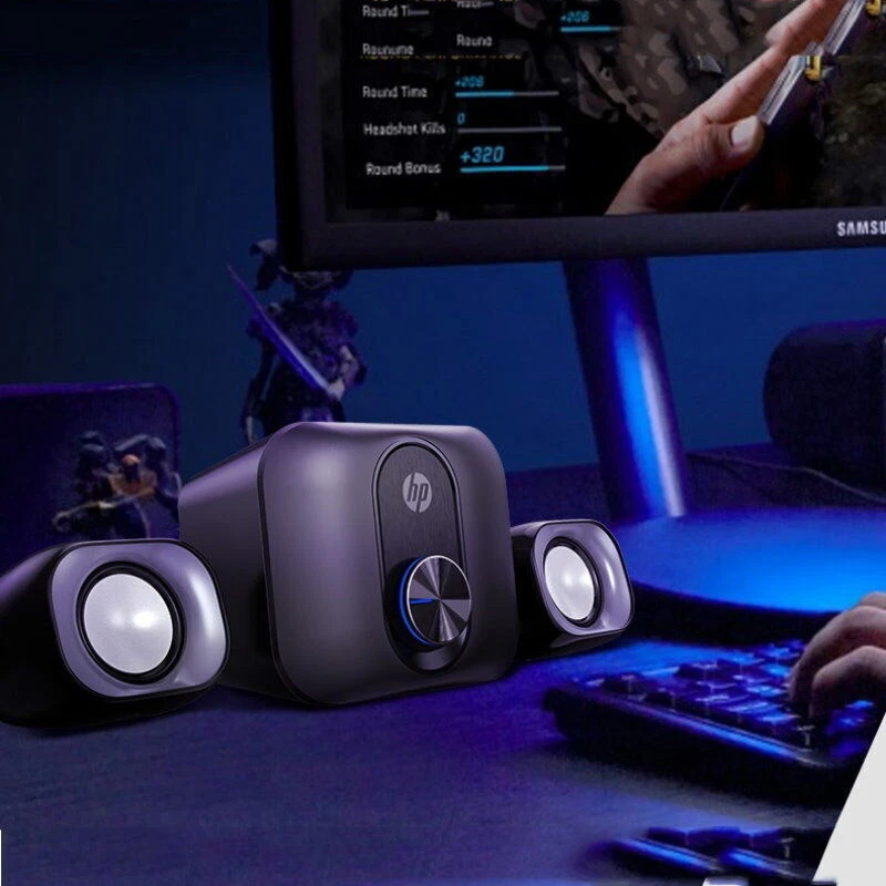 HP Wired Mini Multimedia 2.1 Speaker with Subwoofer for PC Phone Tablet TV - Image 2 of 4