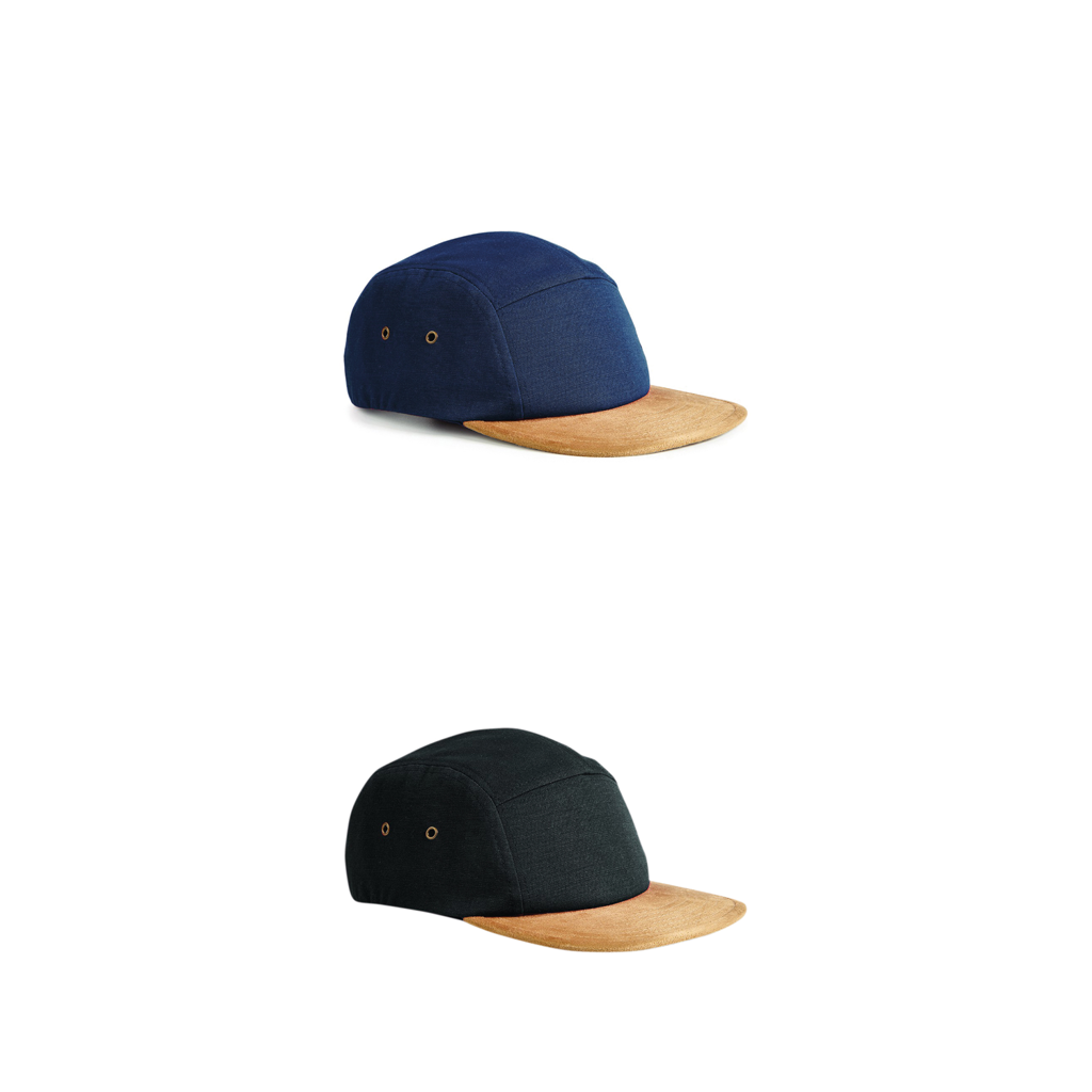 Beechfield Suede Peak 5-Panel Cap - Casual Stylish Baseball hat for Men & Women