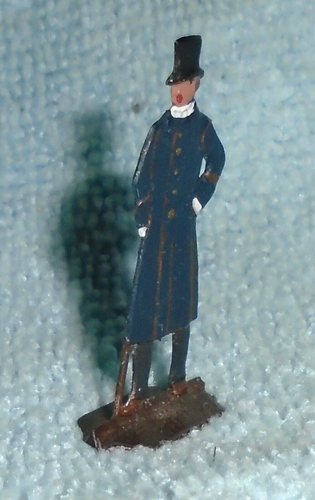 Vintage 1950s German Scholtz Zinnfiguren "Formal Gentleman" Near Mint Free Ship - Picture 3 of 12