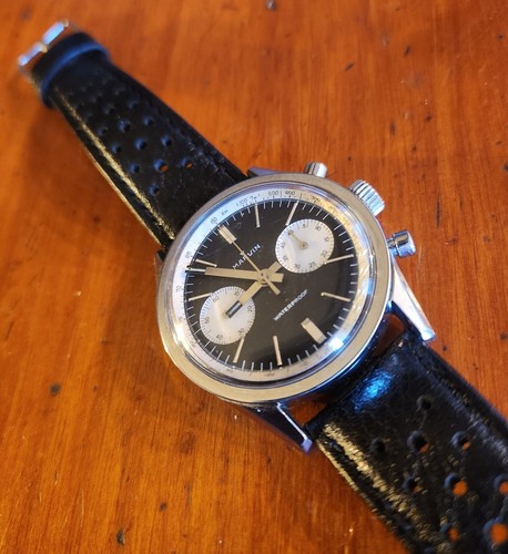 1960's Marvin chronograph - Landeron 149 - Reverse Panda dial - Beautiful! - Picture 10 of 15