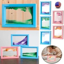 Moving Sand Picture Frame Drifting Sandscapes Motion Desk Decorative Art Decor