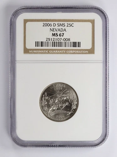 2006-D SMS 25C Nevada Statehood Quarter NGC MS67