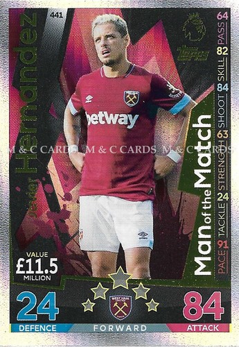 Tarjetas de firma Match Attax 2018/19 18/19 Man of the Match/Rising Star 2019 - Imagen 81 de 84