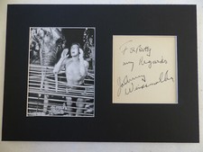 JOHNNY WEISSMULLER signed 10x14 TARZAN autograph matted InPerson SCARCE!! JOHNNY WEISSMULLER signed 10x14 TARZAN autograph matted InPerson SCARCE!!