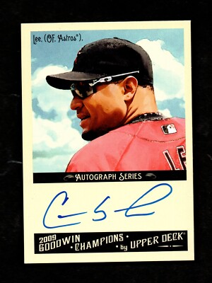 2009 Goodwin Champions CARLOS LEE Houston Astros SP Autograph