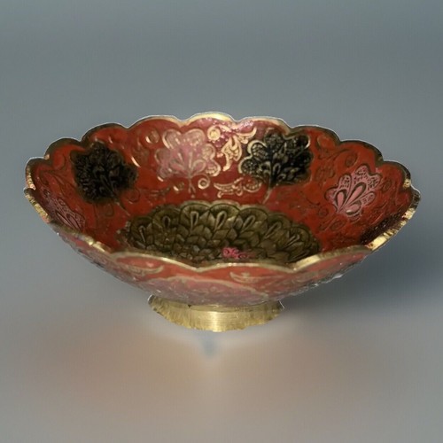 Vintage Cloisonné Deko oder Schmuckschale, gewellter Rand - Bild 2 von 7