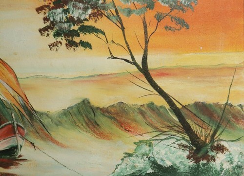 Vintage fauvist oil painting landscape/seascape - Imagen 11 de 12