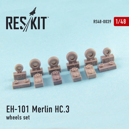 Reskit RS48-0039 - 1/48 – Resin wheels set for AW101 / EH-101 EH-101 Merlin HC.3 - Picture 5 of 9