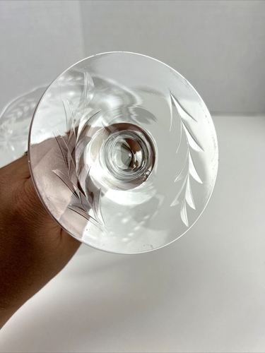 Vintage Cut Crystal Pedestal Round Compote 6"H x 7"W - Picture 6 of 9