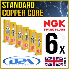 6x NGK BKR6EKUB 3584 Standard Spark Plugs For AUDI A4 2.4 165bhp 08/97-->