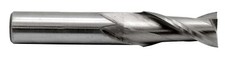 11/16" End Mill, High Speed Steel 2-Flute, 5/8" Shank, USA Made