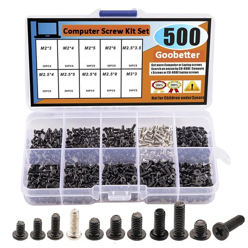 500pcs Computer Screw Kit M2 M2.5 M3 For HP Dell Lenovo Samsung Laptop Notebook