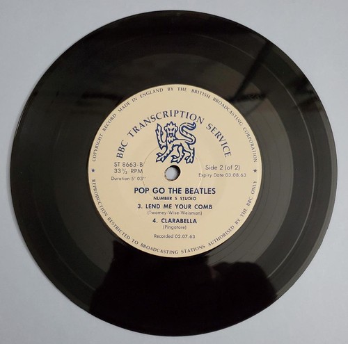 4 By The Beatles UK EP BBC Transcription Service W/ Picture Cover ST-8663 - 第 5/5 張圖片