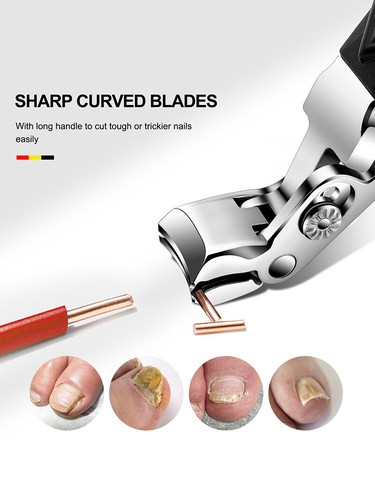Nagelknipser Für Senioren Dicke Nägel Großer Abgewinkelter Kopf Ergonomis Neu - Bild 6 von 11