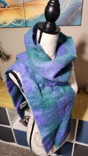 Donegal Design Handmade Natural l Mohair/Wool Blend Ski Scarf, 9" x 72", Ireland - Picture 9 of 17