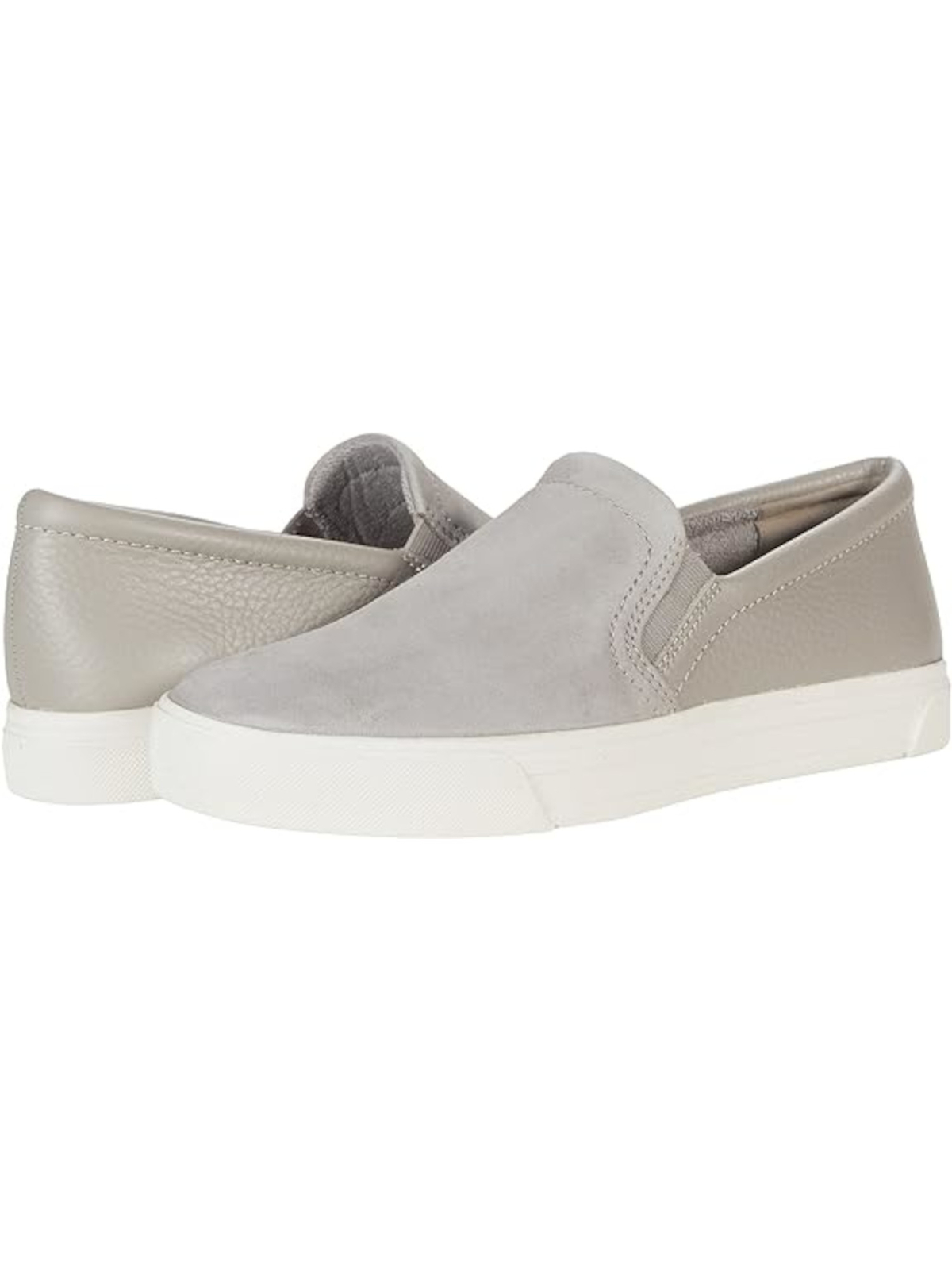 Женские кроссовки NATURALIZER Womens Grey Aileen Toe на платформе без шнуровки из кожи 9 М
