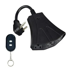 Teklectric Smart Outdoor Plug-in Wireless Remote Weatherproof Grounded Outlets 