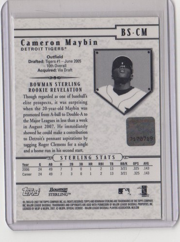 SIE WÄHLEN AUS - Detroit Tigers ZERTIFIZIERTES AUTOGRAMM AUTO GU NUMMERIERT EINLAGE RC STAR - Bild 53 von 99