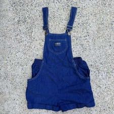 Vintage 80's Oshkosh B'Gosh Vestbak Dark Wash Chambray Denim Overalls Size 12.