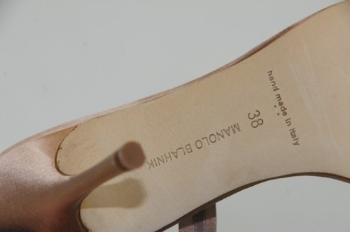 $830 New Manolo Blahnik EUFIDA Beige Nude Satin JEWELED CRYSTAL Sandals Shoes 38 - Bild 15 von 16