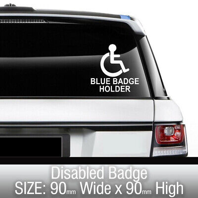 2 x Disabled Car Stickers 75x75mm Blue Badge Mobility Window Decal Vinyl