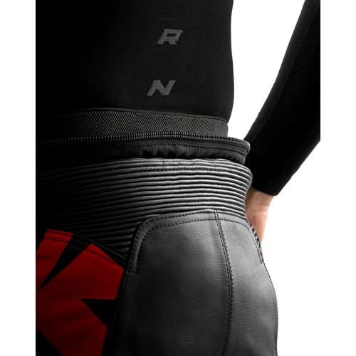Pantaloni moto uomo in pelle REBELHORN INFERNO neri/blu/bianchi/rossi - Picture 7 of 14