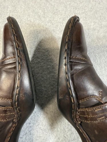 Josef Seibel Shoes Womens Size 7.5 Brown Leather Buckle Heels Comfort Casual 38 - Picture 11 of 17