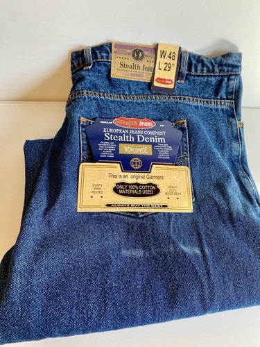 Mens Stealth Denim Jeans New With Tags Waist 48 Leg 29 - Picture 2 of 8