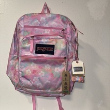 JanSport Big Student Backpack Neon Daisy Floral Print Pink Books School new