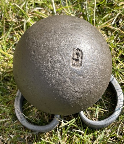 PALLA DI CANNONE +++ CROCE ANTICA N "9" SASSONE 6,6 LIBBRE 3,6 POLLICI RARA!!! LUSSO - Foto 11 di 24
